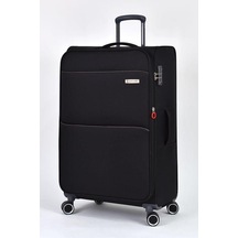 Pierre Cardin Ultra Light Hafif Lüx Kumaş Büyük Boy Valiz Siyah Pc6050 Siyah
