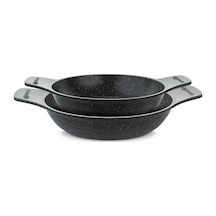 Thermoad Saplı Kapaksız  Döküm Sahan Set 2'li 20 - 22 CM Gri