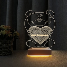 Çocuk Odası Gece Lambası Seni Seviyorum Yazılı 3D Led Lamba