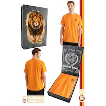 Galatasaray Lisanslı Match Day T-shirt Gs Aslan Baskılı Ahşap Kutulu 106 Sarı