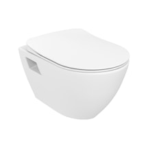 Creavit Terra Rim-off Asma Klozet Ve Duck Thermoplast Yavaş Kapanan Klozet Kapağı Set