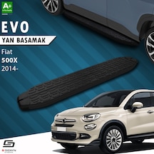S-dizayn Fiat 500x Evo Siyah Yan Basamak 173 Cm 2014 Üzeri A+ Kalite