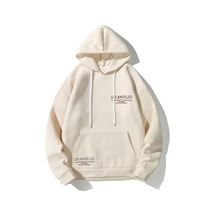 Altamira Kadın Los Angeles Yazı Detay Baskılı Kapüşonlu Sweatshirt 001