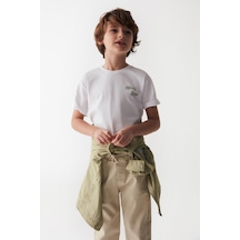 Erkek Çocuk Paraguay Tshirt 44559 - Beyaz - Yeşil