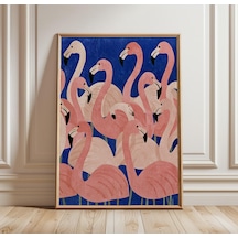 Pembe Flamingo Duvar Sanatı Tropikal Kuş Baskısı Minimalist Hayvan Posteri