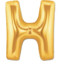 Gold Folyo Balon H Harfi 40" Inç 100 Cm