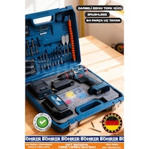 Böhrer Ba011175 Alman Çift Akülü 36v 5ah Darbeli 84 Parça Uç Takımı Hediyeli Akülü Vidalama Matkap
