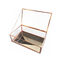 Dekoratif Cam Takı Mücevherat Kutusu Aynalı 25X15X8 Cm
