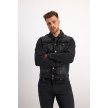 Vigoss Actıon Erkek Battal Denim Ceket B96234-73537 Siyah