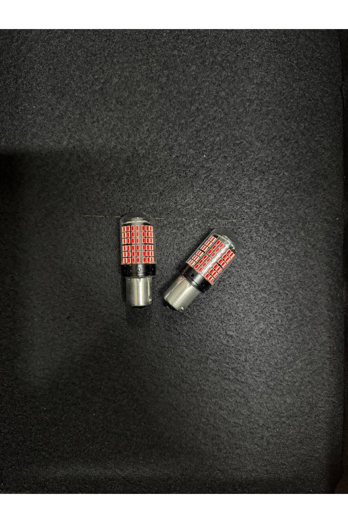 Oto Led Ampülü Güçlü Işık Tak Kullan 144 Led Tek Duy Güçlü Işık 2 Adet Kırmızı
