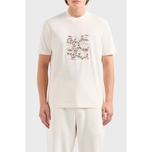 Emporio Armani Erkek T Shirt 3d1tg3 1jpzz 01a2 Ekru Ekru