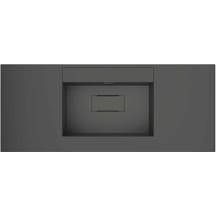 Real Stone Flatstone 90x50 Antrasit Etajerli Granit Banyo Lavabosu Antrasit