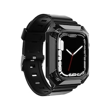 Kilifone -  Apple Uyumlu  Watch  42mm - Kordon Sert Pc Kasa Koruyuculu Silikon Kordon Krd-88