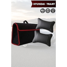 Hyundai Trajet Uyumlu Bagaj Çantası Koltuk Yastığı Siyah Renk Lüks Model