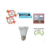 9 Watt Şarjlı Led Ampul E27 Duylu 220 Volt Beyaz