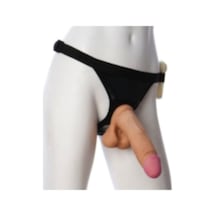 Erofoni Yeni Nesil Ultra Süper Realistik 19 CM Belden Bağlamalı Titreşimli Takma Strapon Vibratör Penis