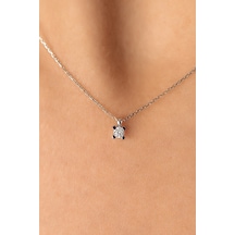 Semizkuyumculuk 14 Ayar Altın Tektaş Kolye