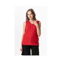 Kolsuz Melis Yazlık Müslin Bluz Kırmızı Krmz Kırmızı