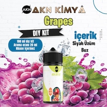 Grapes Dıy Kit Siyah Üzüm Buz Gıda Aroması %20 Oranda Aroma İçerir Hazır Değildir 100 Ml