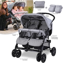 Lorelli Twin İkiz Bebek Arabası Cool Grey Gri