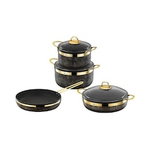 Brioni Royal Stone 7 Parça Tencere Seti Altın