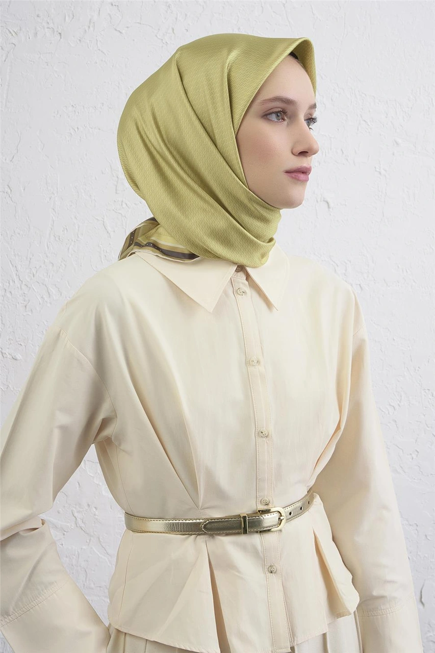 Armine Saf İpek Sura Eşarp 9401d 34 Fıstık Yeşili