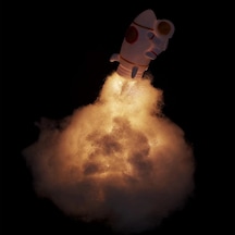 Kendin Yap Uçan Astronot Tasarımlı Gece Lambası Beyaz