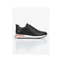 Crc Ayakkabı Premium %100 Hakiki Deri Hakiki Erkek Sneaker / Şık Ve Rahat Spor Ayakkabı Siyah