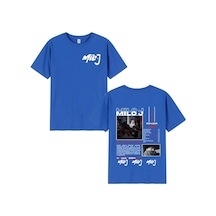 Dshztooma Rapçi Milo J166 Albümü T-shirt Erkek Kadın Hip Hop Pamuk Rahat Kısa Kollukahverengi Kahverengi