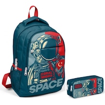Coral High Astronot Erkek Çocuk İlkokul Çantası ve Kalemlik Seti
