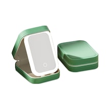 Mufunye Kozmetik Saklama Çantası, Giyinme Işığı, 3 Renk, Yeşil