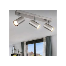 60cm İnox Metal Gövdeli Os Ram Gün Işığı Led Ampullü Hareketli Spor Spot Siyah
