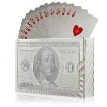 Silverdolar İskambil Kağıdı Pvc Su Geçirmez Oyun Kağıdı Cin383slv