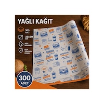 300 Adet Baskılı Yağlı Kağıt 35x50 Cm Hamburger Sandviç Fast Food Restoran Büfe Servis Ve Paketleme Kağıdı Gıda Temasına Uygun
