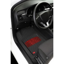 Mercedes Cls C257 2021 Uyumlu 4 Cm Derin Havuzlu 3d Universal Oto Paspas Siyah-kırmızı