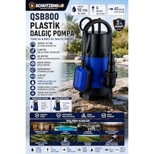 Qsb 800w Şamandralı Dalgıç Su Tahliye Pompası 40 Mt Yatay Atar Temiz Kirli Sular İçin Çift Fonksiyon