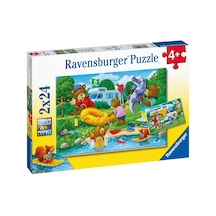 Ravensburger Puzzle 2X24 Parça Ayı Ailesi Kampta 5247