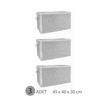Kazak Hurcu Mini Hurç 45x40x30 Cm Gri - 3 Adet Renkli