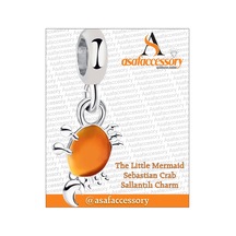 Turuncu Yengeç Charm Asafaccessory Gümüş