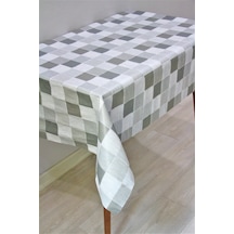 Elyaf Astarlı Silinebilir Pvc Muşamba Masa Örtüsü 202-d Renklikare-gri