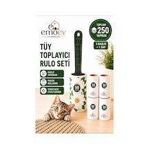 Tüy Toplayıcı Rulo Seti 5 Başlık / Toplam 250 Yaprak - Yüksek Yapışkanlı Kedi Köpek Tüyı, Halı, Koltuk Ve Giysi Temizleme Rulosu
