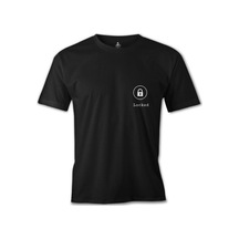 Kalp - Kilitli Siyah Erkek Tshirt