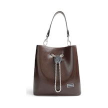 Silver & Polo Silver Polo Kahve - Kahve Düz Cilt Kadın Çapraz Çanta Sp967