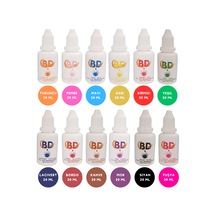 Bd 12'li Sıvı Gıda Boyası Seti 20 Ml Turuncu, Pembe, Mavi, Sarı, Yeşil, Kırmızı, Lacivert, Bordo, Kahve, Mor, Siyah, Fuşya