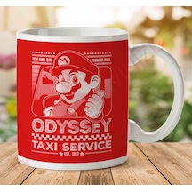 1-2145 Super Mario Odyssey Taxi Service İki Tarafı Baskılı Kupa Bardak.jpg