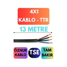 Öznur 4x1 Ttr Kablo Metre Seçenekli Siyah - 13 Metre