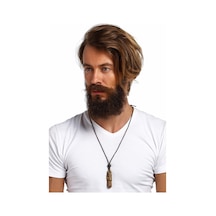 Tkly01566 Aztek Ehecatl Totem Natural Kolye Çok Renkli