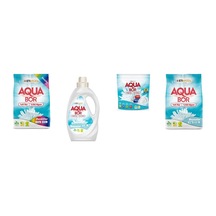 Aquabor Doğal Mineralli 4 Kg Renkliler + Sıvı Beyaz + Tablet + 4 Kg Beyaz 4 Lü Set