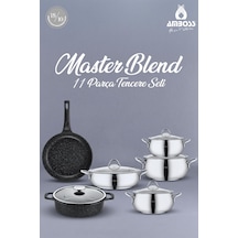 Master Blend 11 Parça Tencere Tava Seti Gümüş