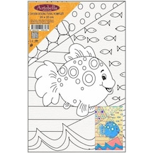 Dkt058 Desenli Tuval Kompozit Boyama 20x30 Cm Diğer